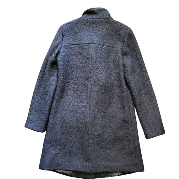 Kenneth Cole Coat Women's Small Black Asymmetrical Boucle Walker Coat Wool - Picture 5 of 7